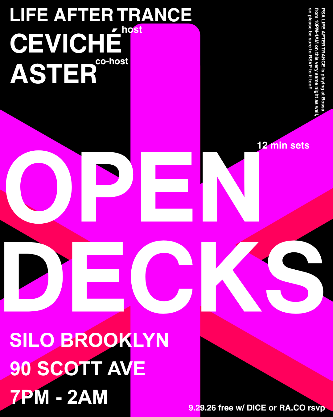 OPEN DECKS 9-29-26